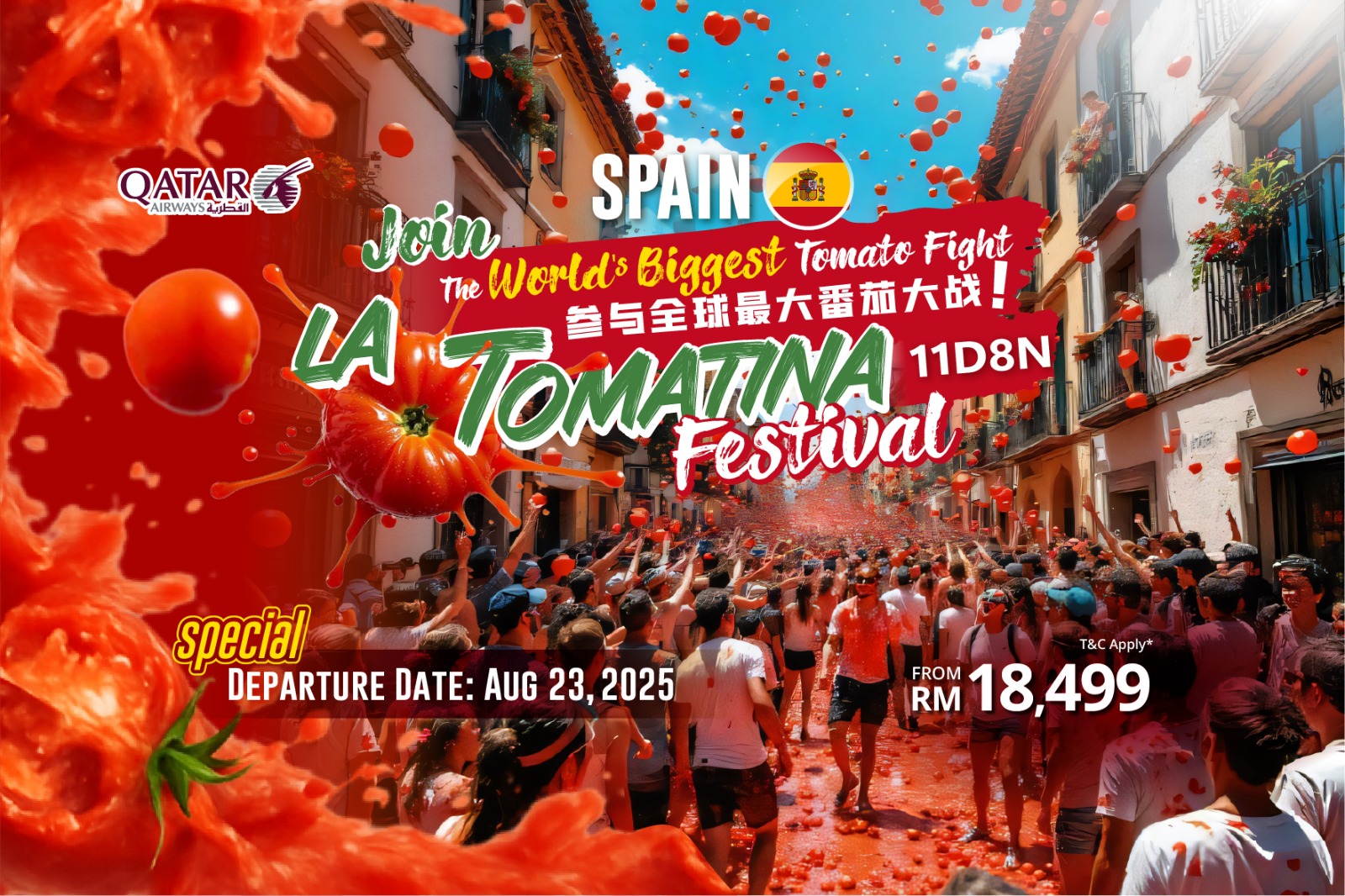 11D SPAIN LA TOMATINA FESTIVAL